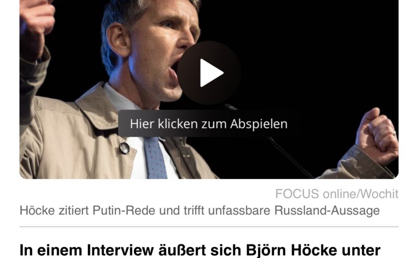 Björn Höcke – AfD – Der Freund von Putin